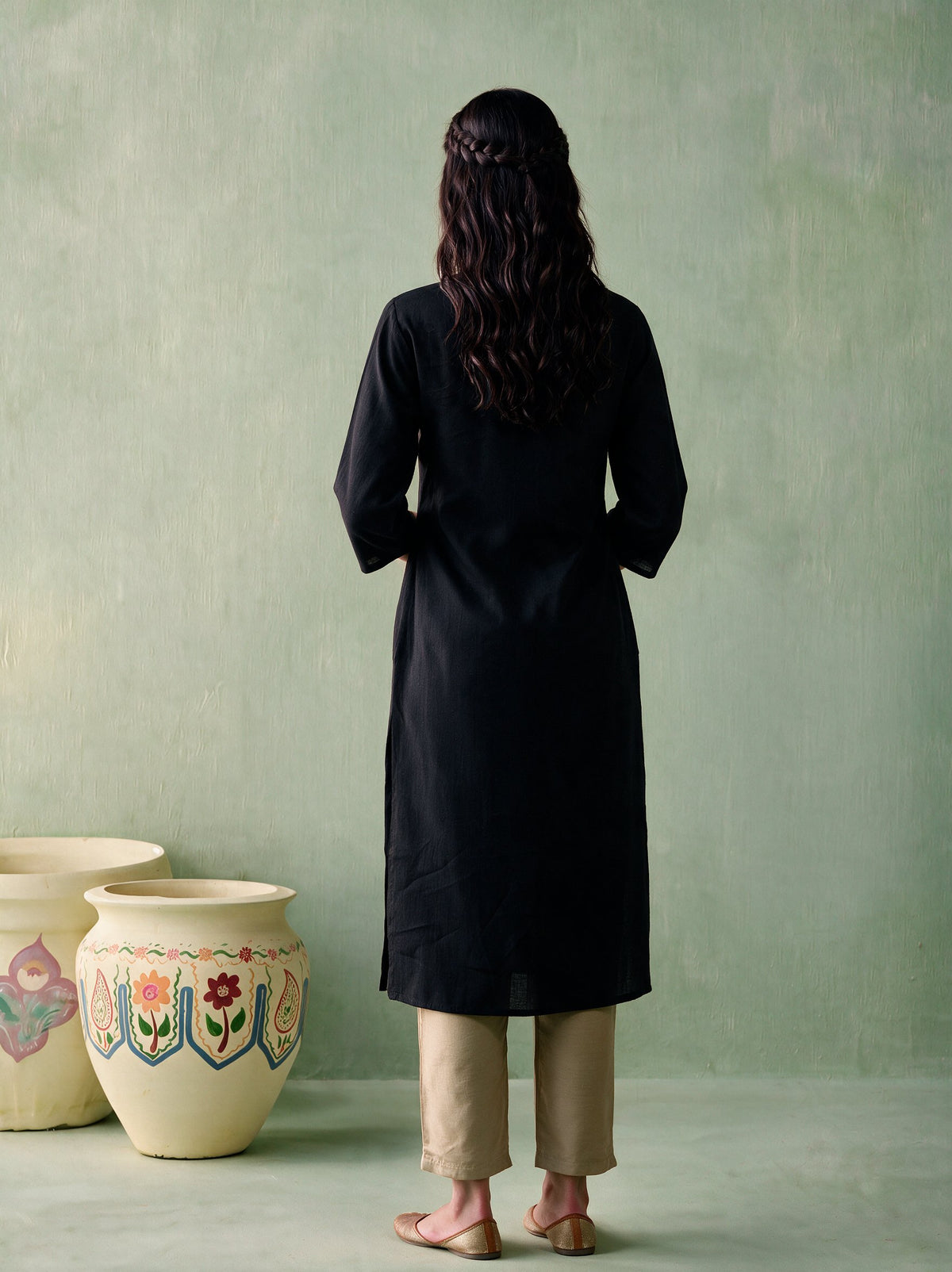 Juniper Women Black Kurta