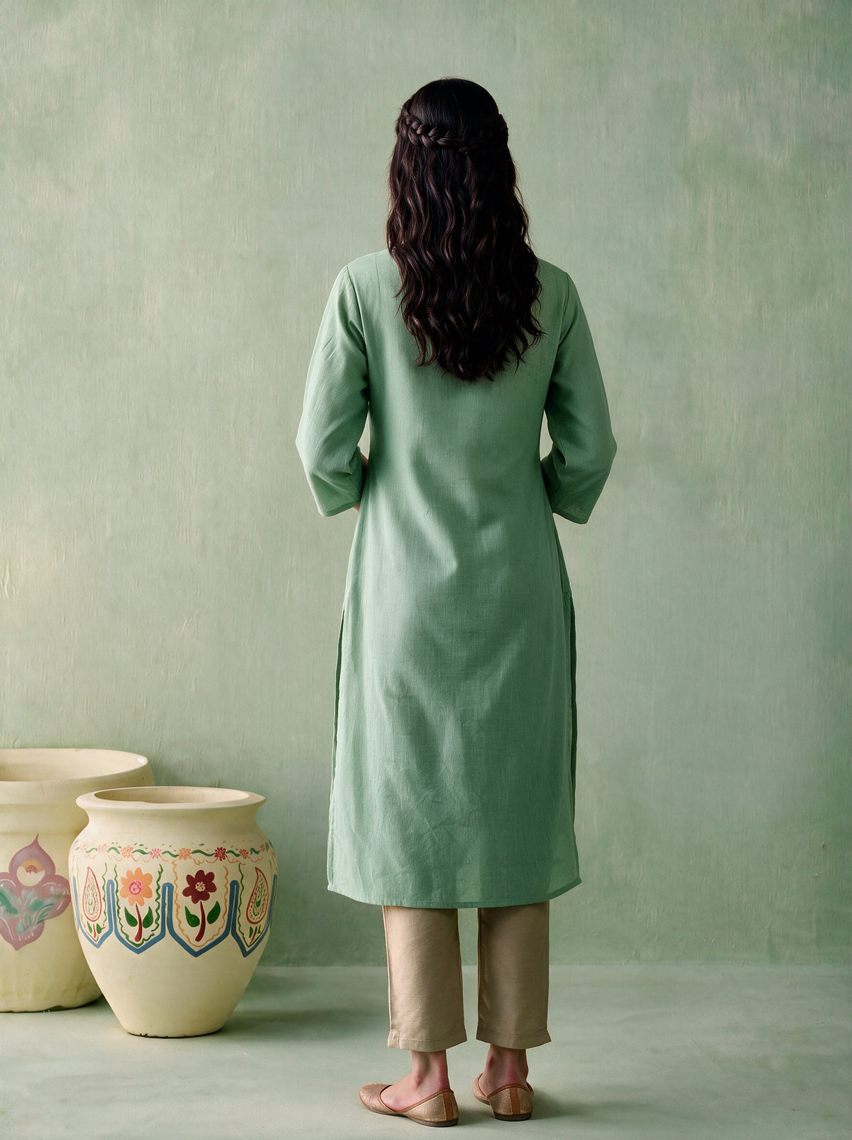 Juniper Women Sagegreen Kurta