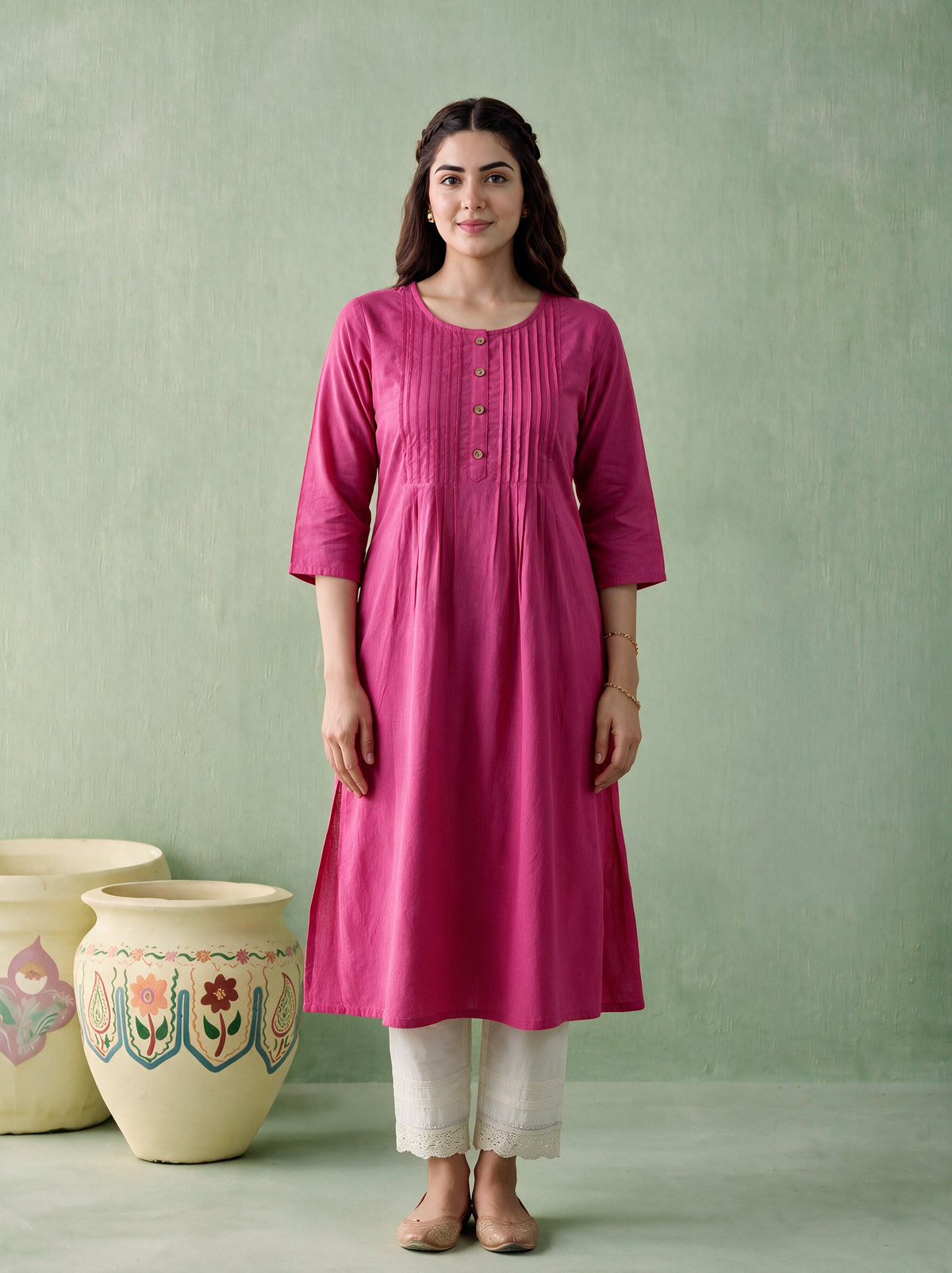 Juniper Women Fuchsia Kurta