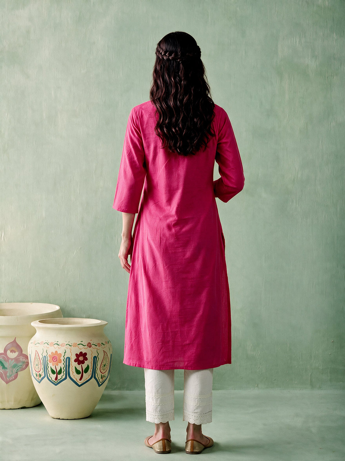 Juniper Women Fuchsia Kurta