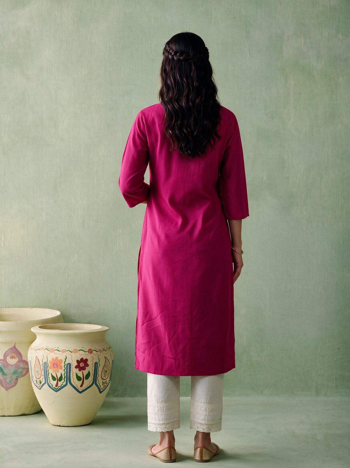 Juniper Women Magenta Kurta