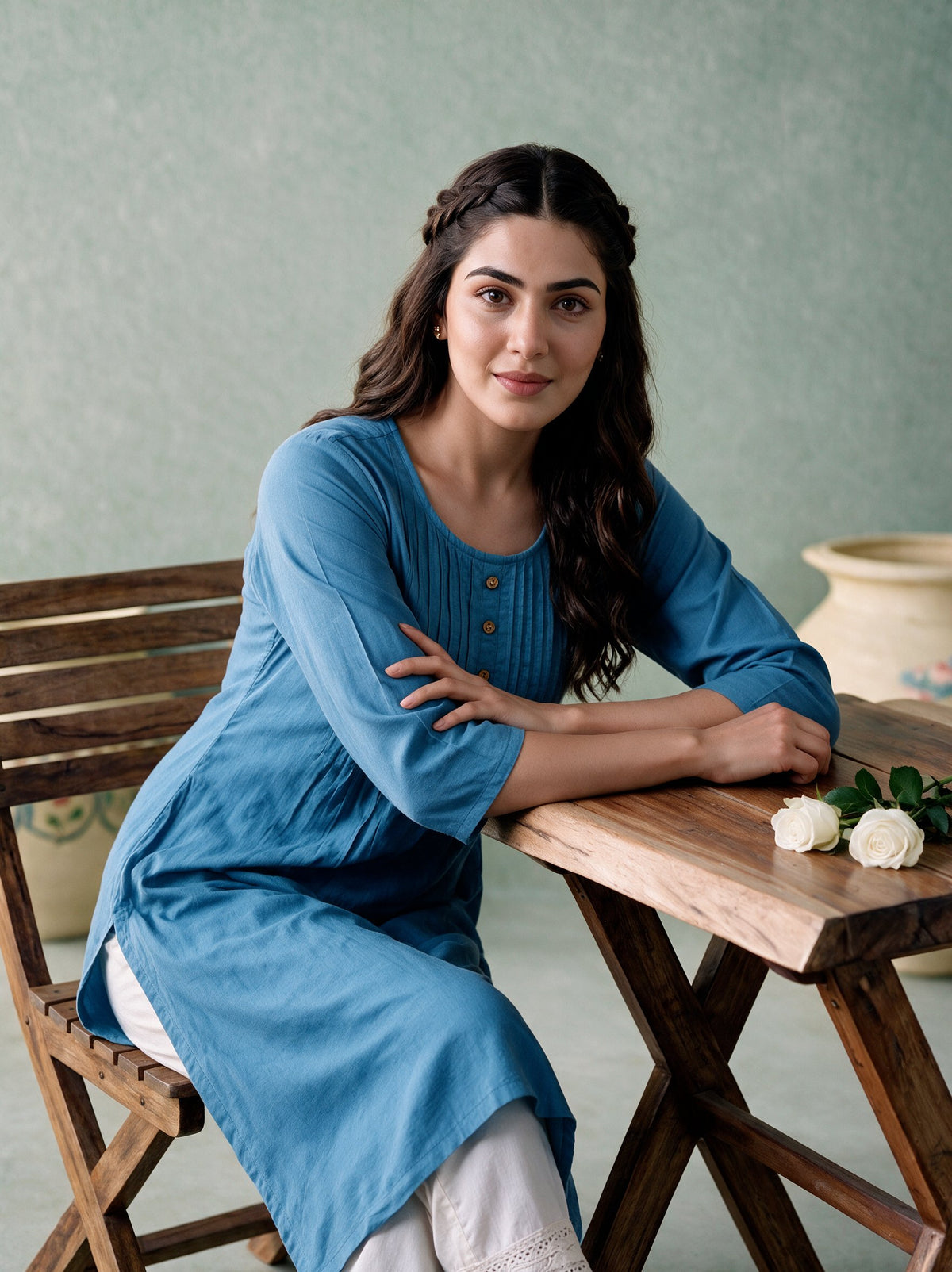 Juniper Women Powderblue Kurta