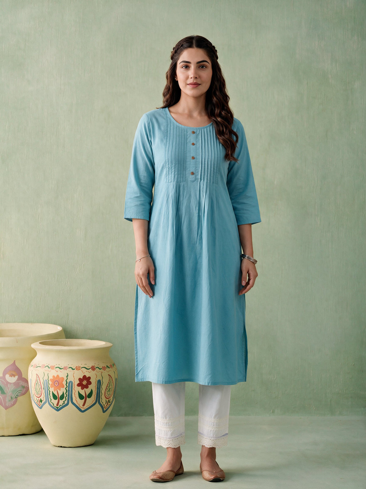 Juniper Women Seagreen Kurta