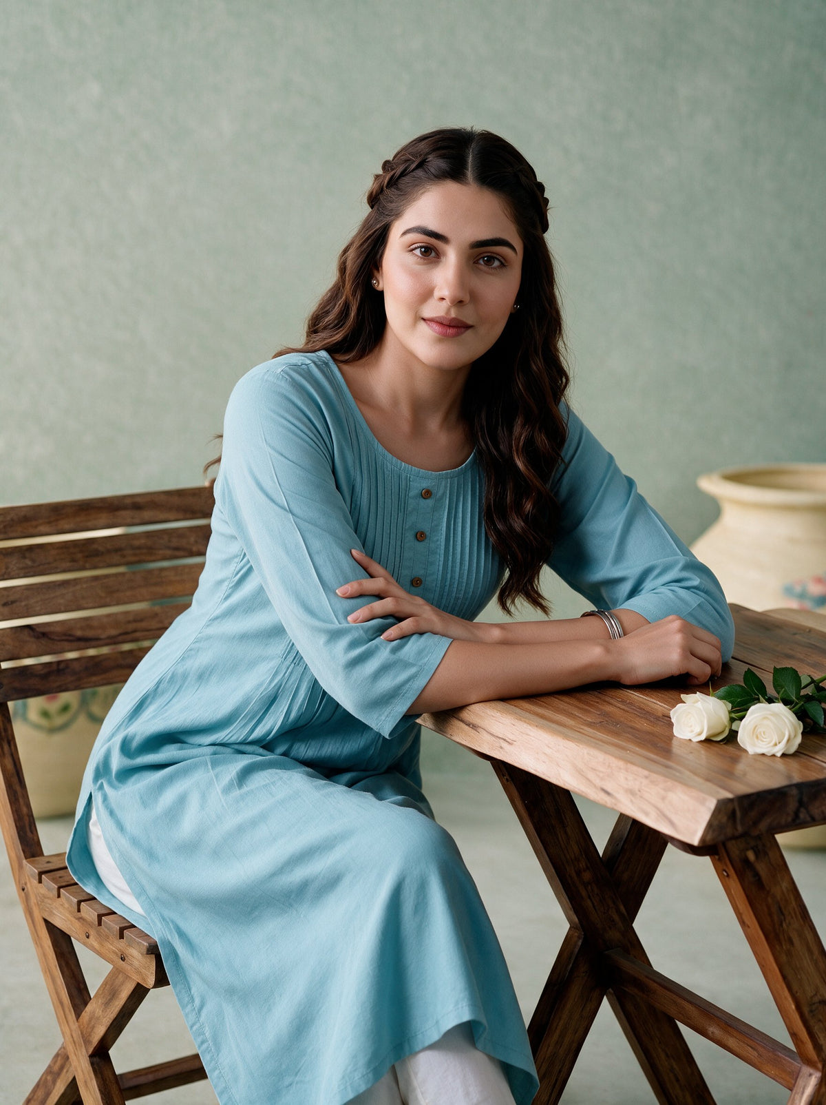 Juniper Women Seagreen Kurta