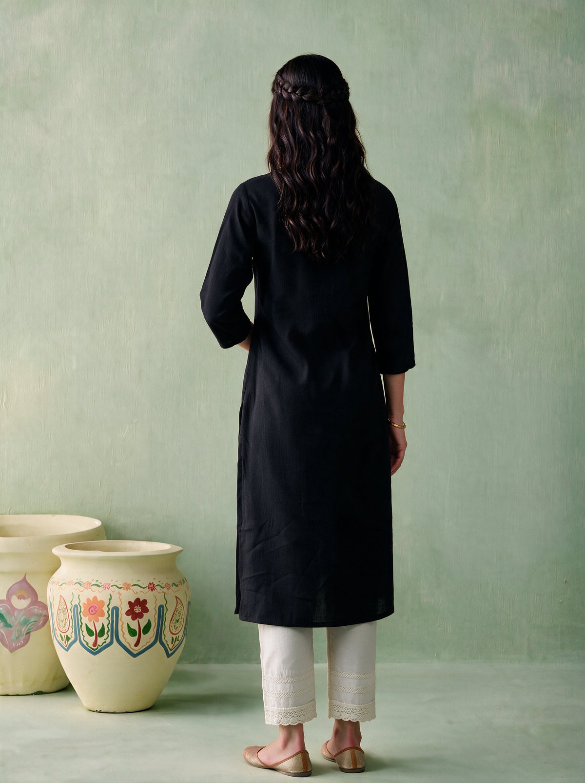 Juniper Women Black Kurta