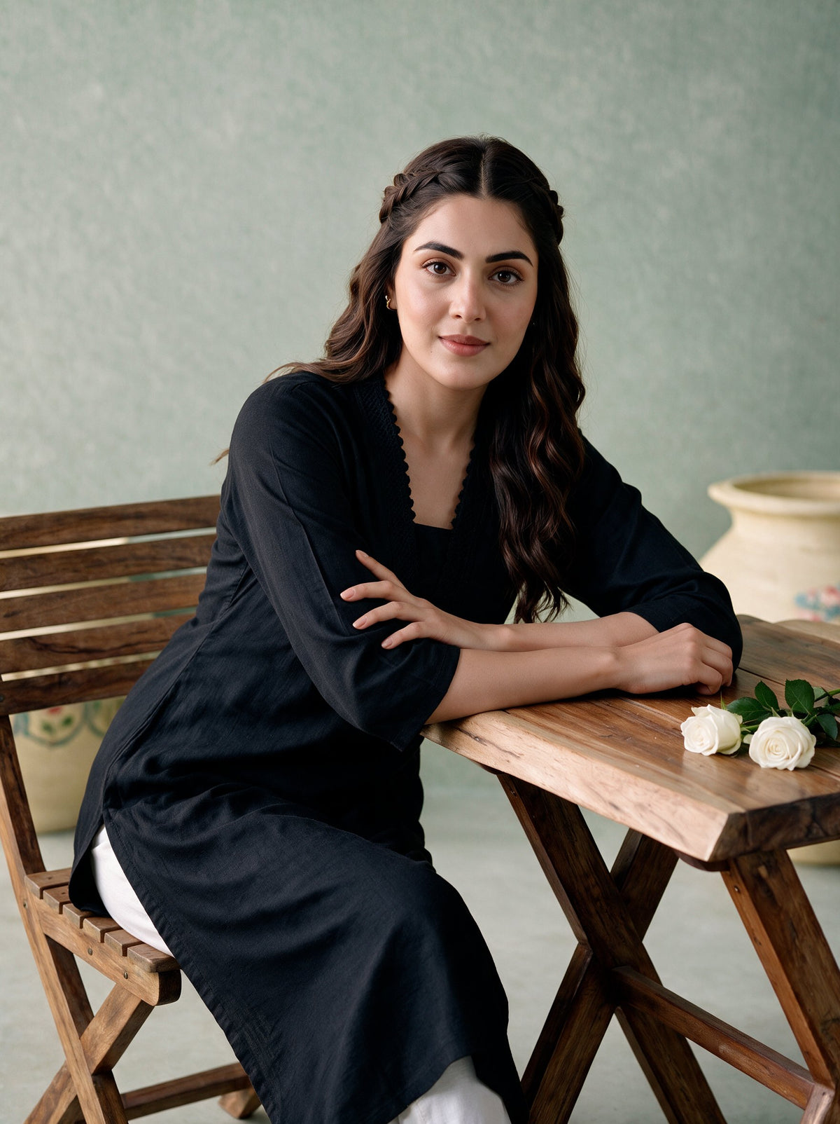 Juniper Women Black Kurta