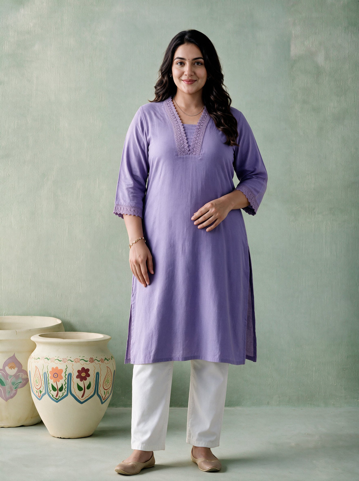Juniper Women Lilac Kurta