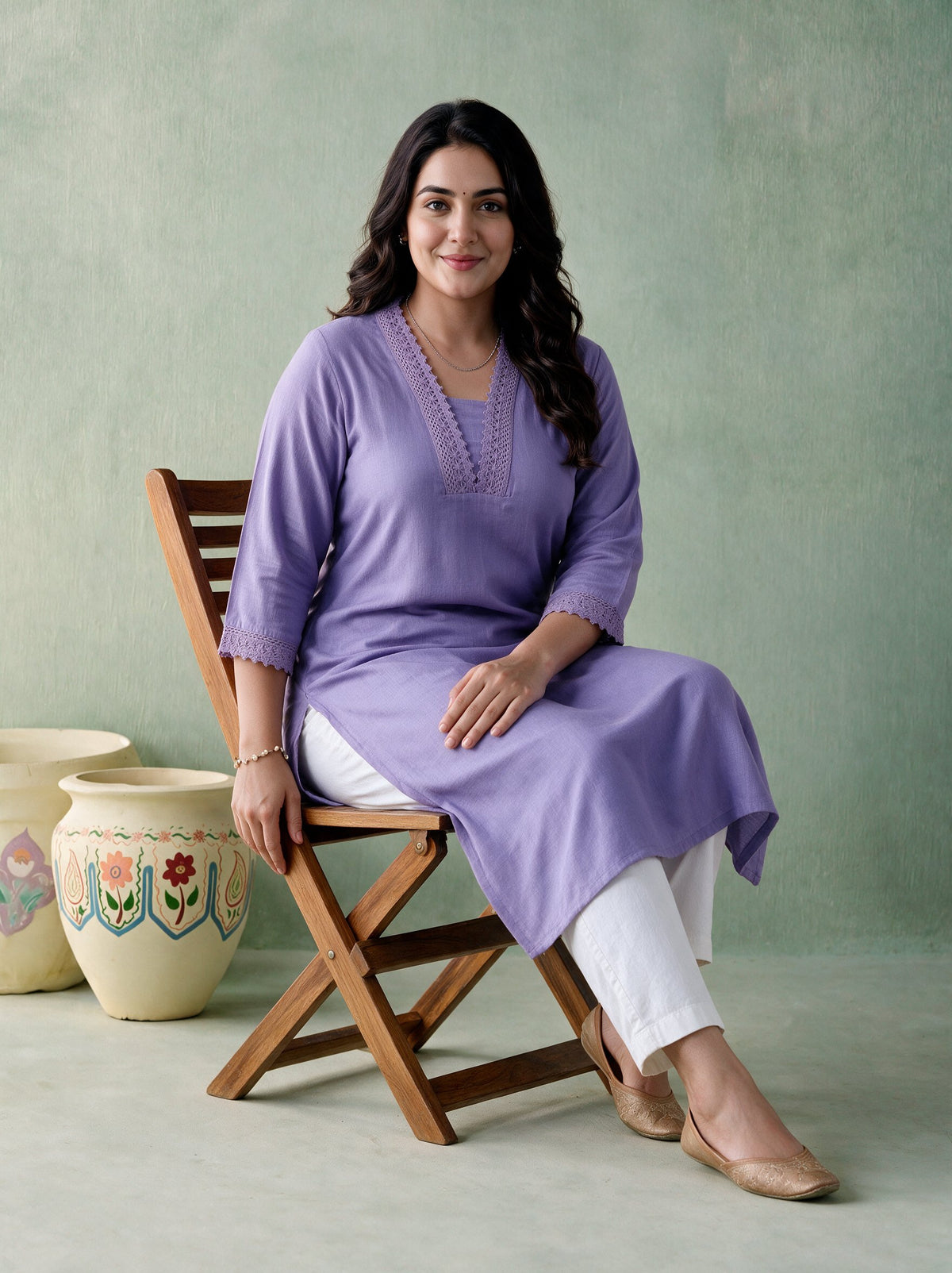 Juniper Women Lilac Kurta