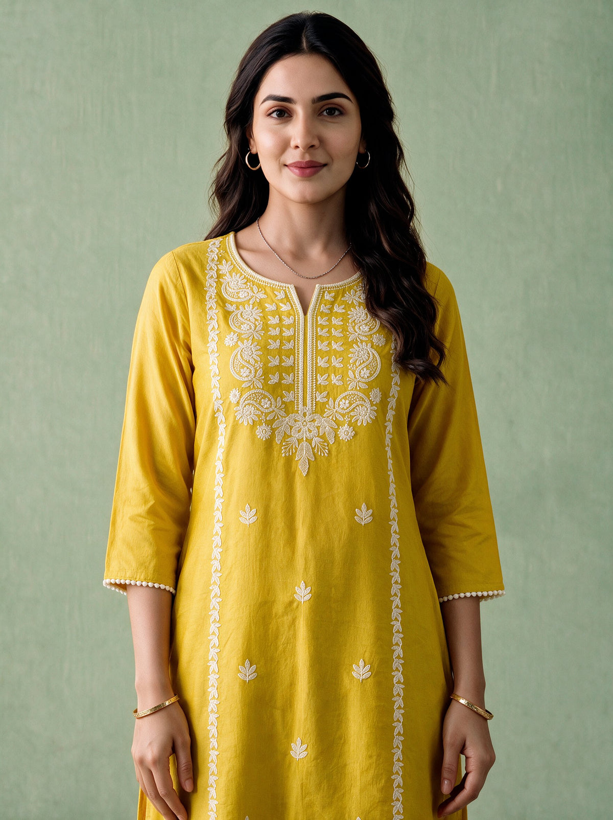 Juniper Women Gold Kurta & Pant