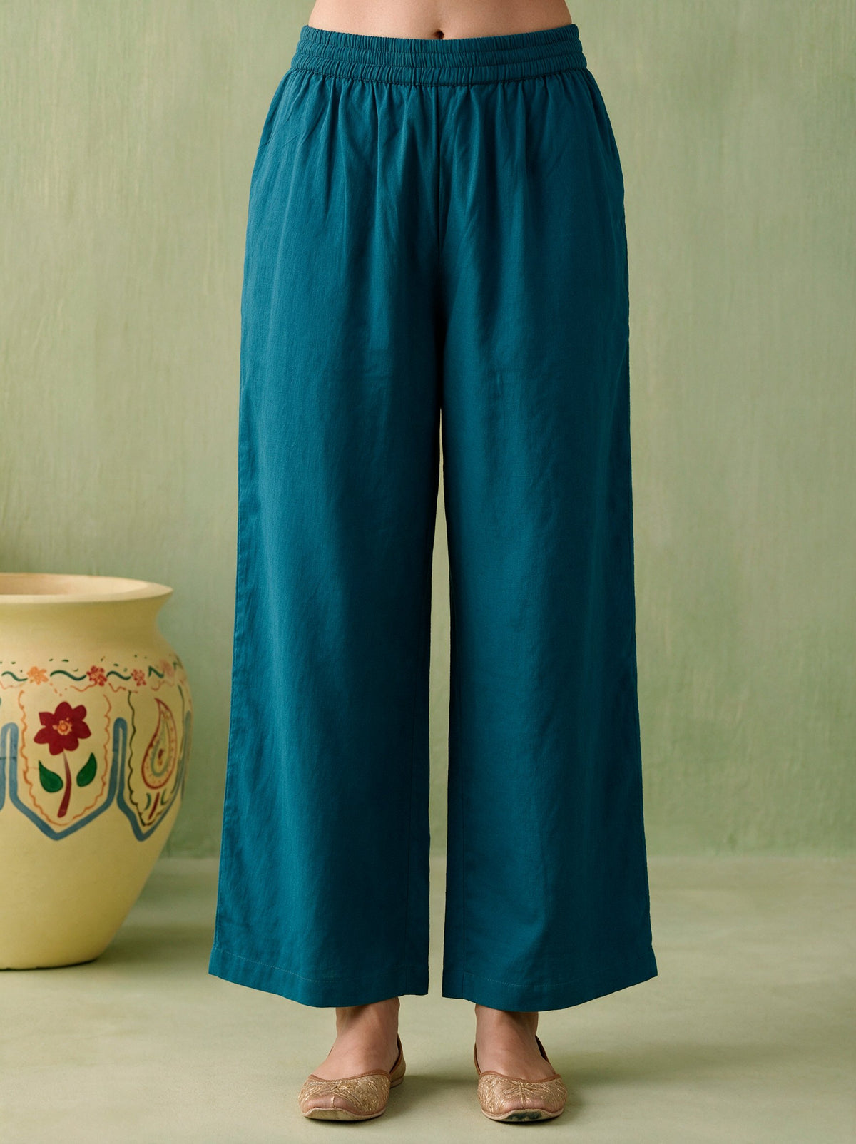 Juniper Women Turquoise Kurta & Pant