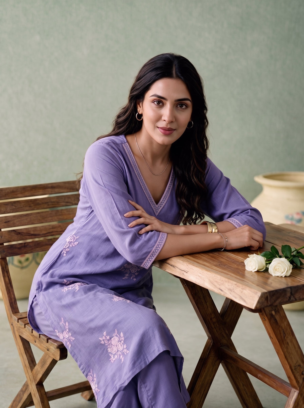Juniper Women Lilac Kurta & Pant