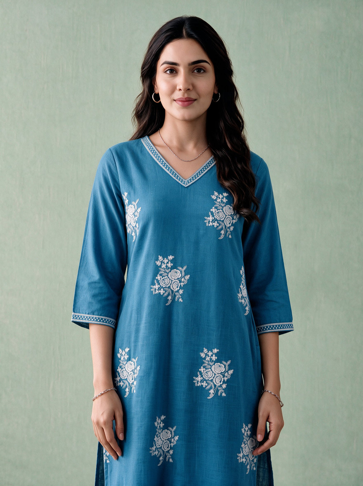 Juniper Women Powderblue Kurta & Pant