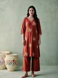 Juniper Women Rust Kurta & Pant