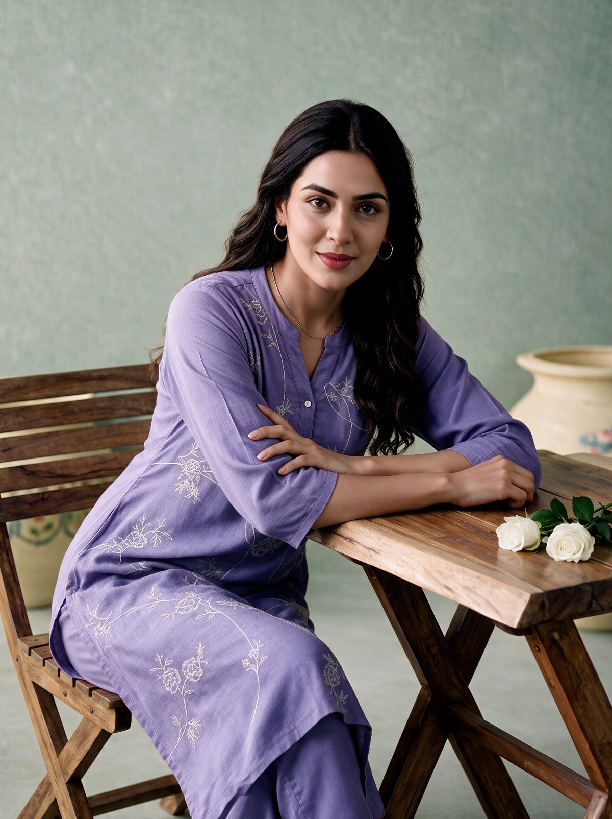 Juniper Women Lilac Kurta & Pant