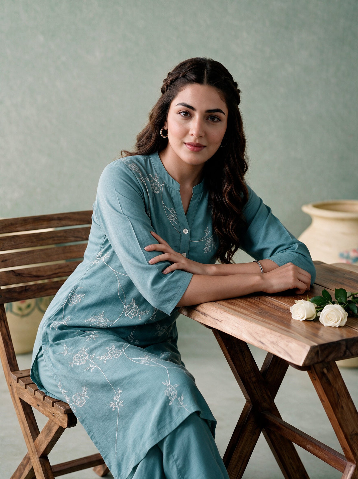 Juniper Women Mint Kurta & Pant