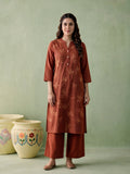 Juniper Women Rust Kurta & Pant