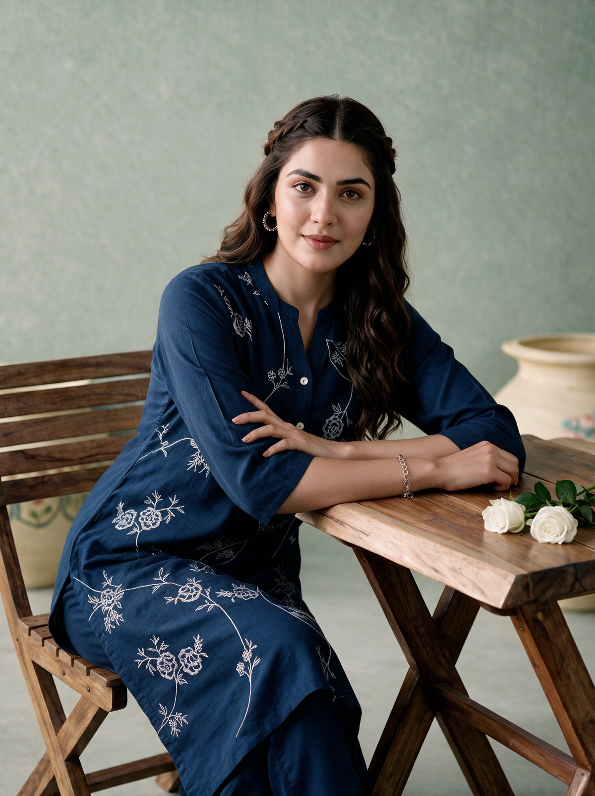 Juniper Women Teal Kurta & Pant