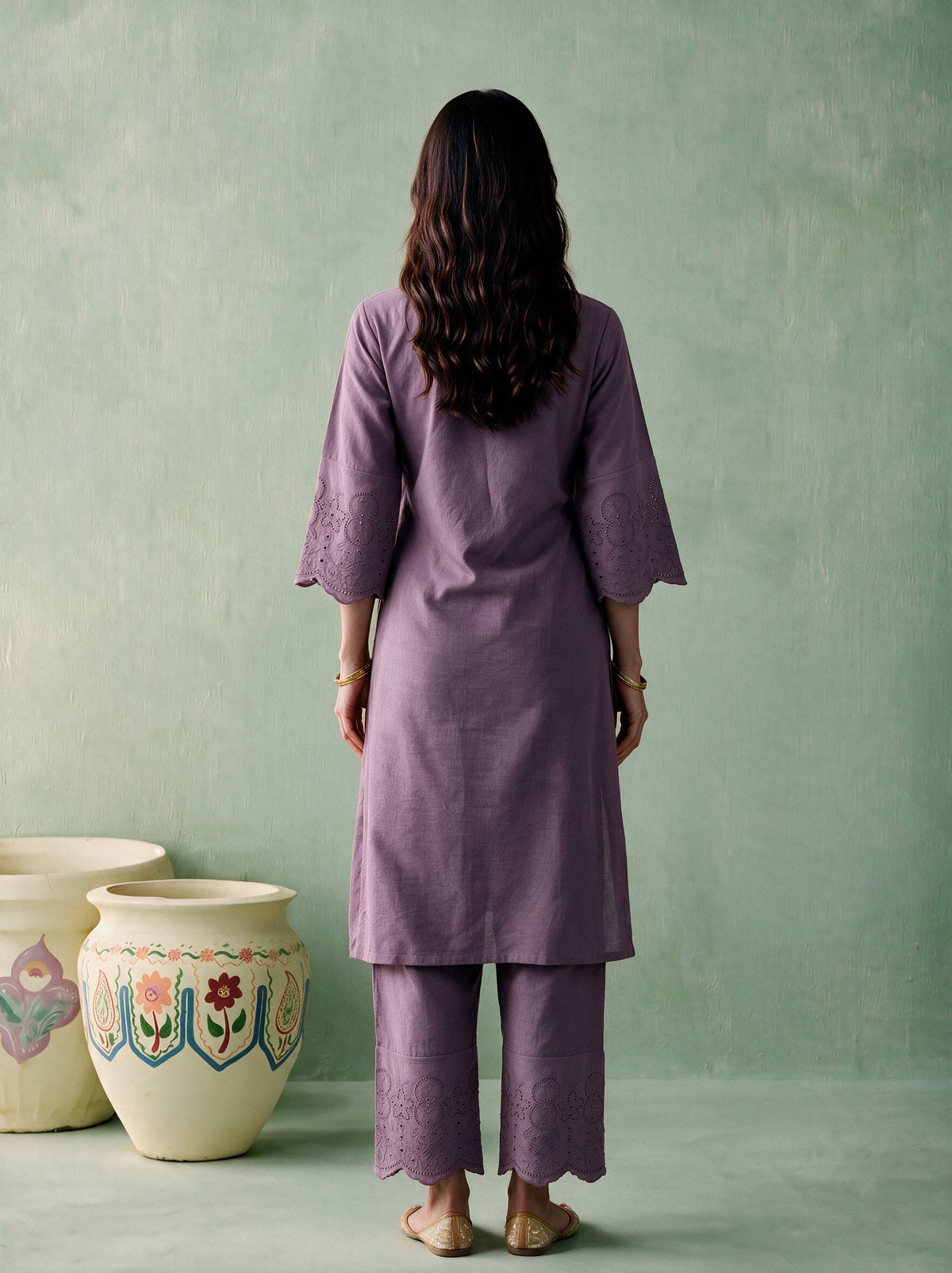 Juniper Women Dustyplum Kurta & Pant