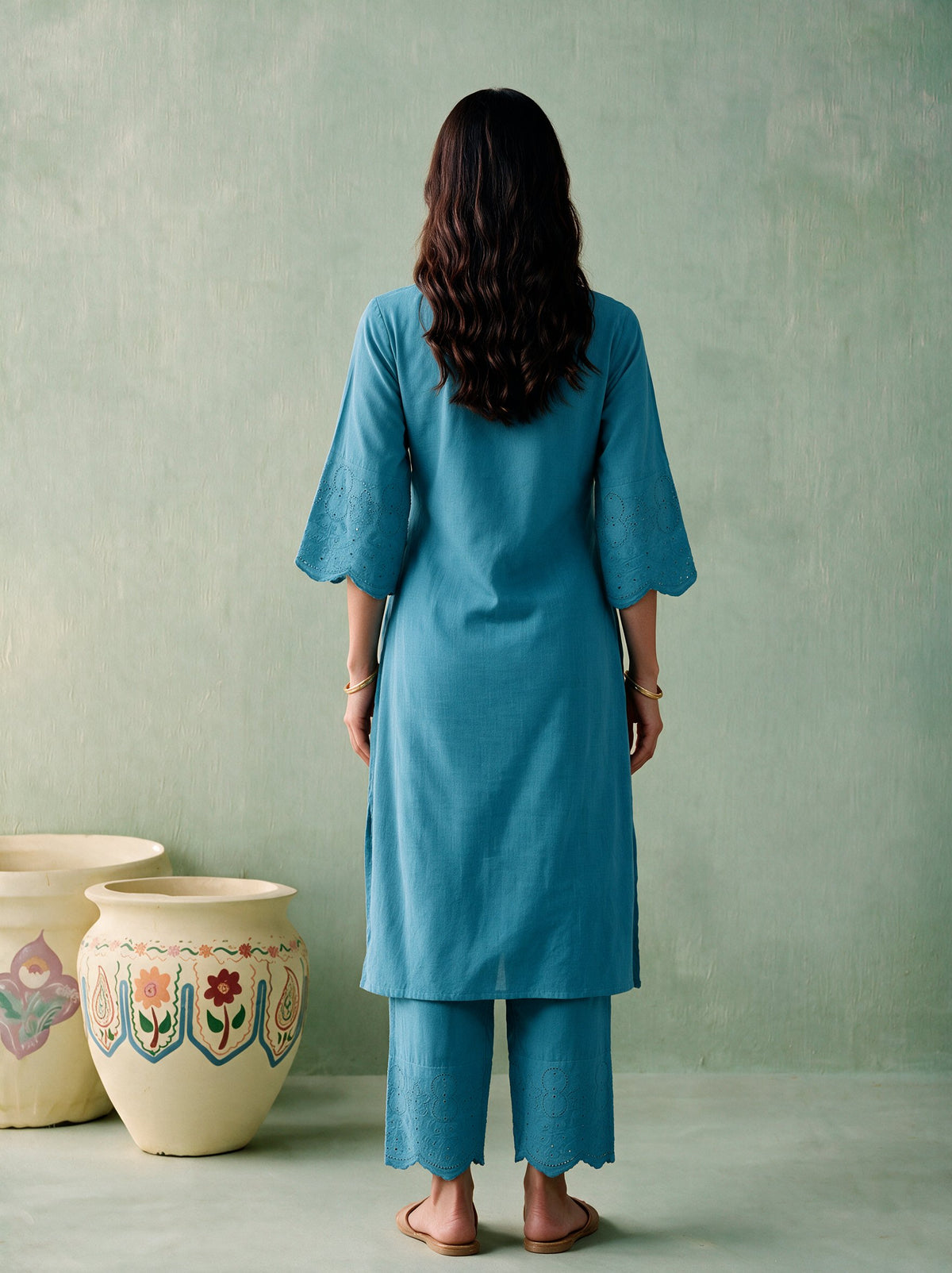 Juniper Women Powderblue Kurta & Pant