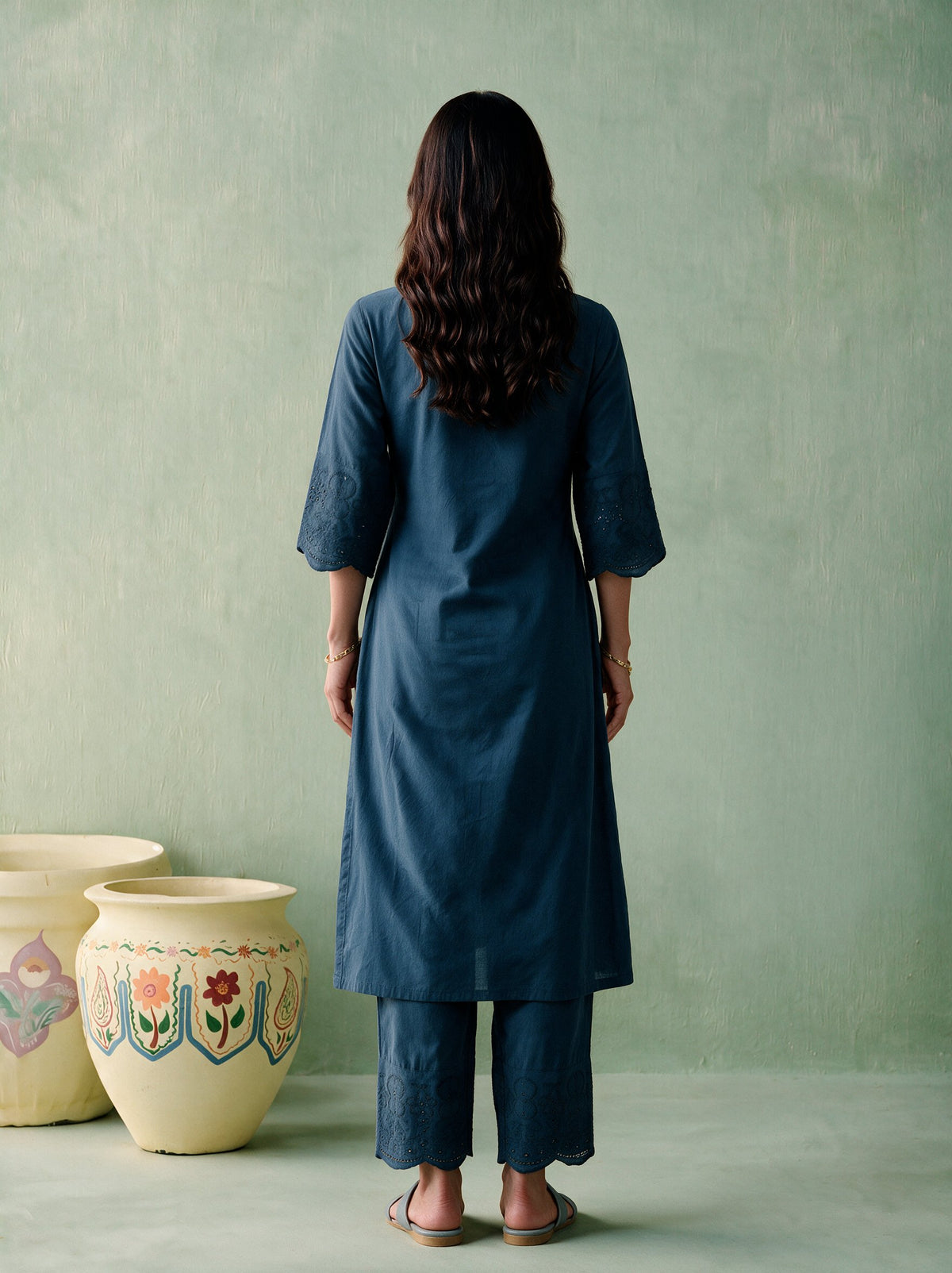 Juniper Women Steelblue Kurta & Pant