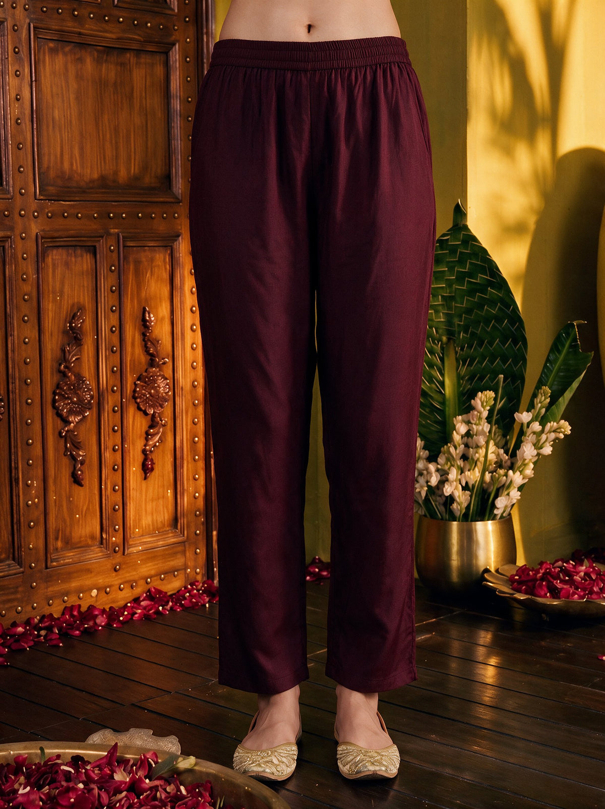 Juniper Women Brown Kurta Pant & Dupatta