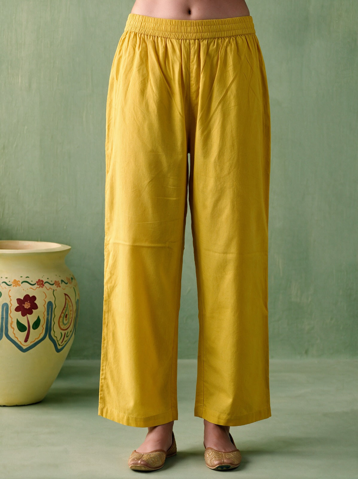 Juniper Women Gold Kurta & Pant