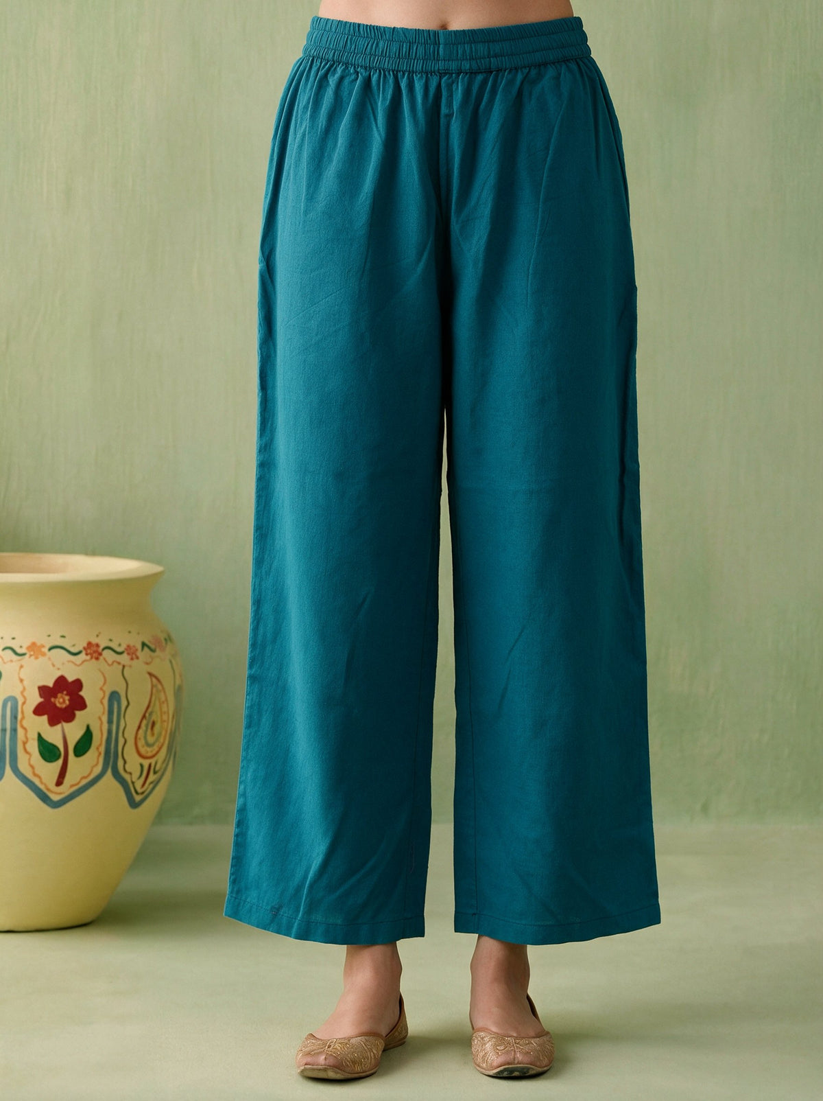 Juniper Women Turquoise Kurta Pant & Dupatta