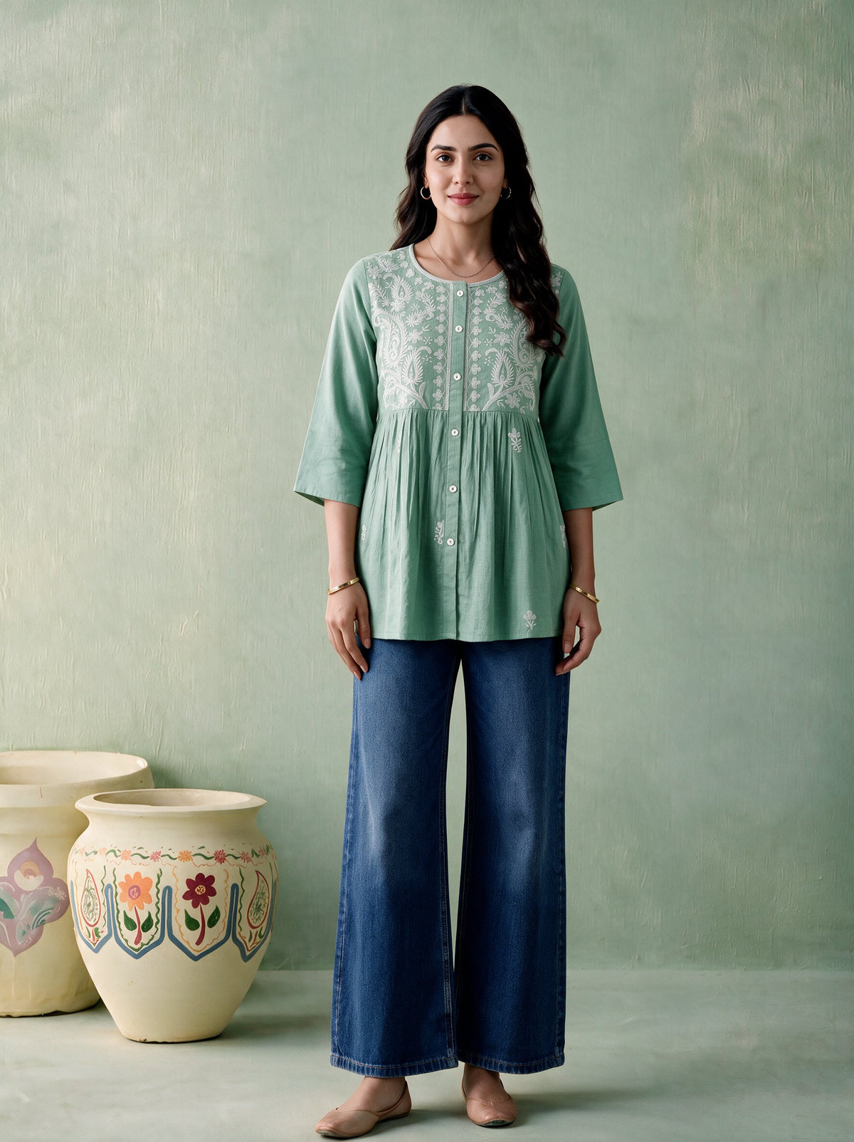 Juniper Women Sagegreen Tunic
