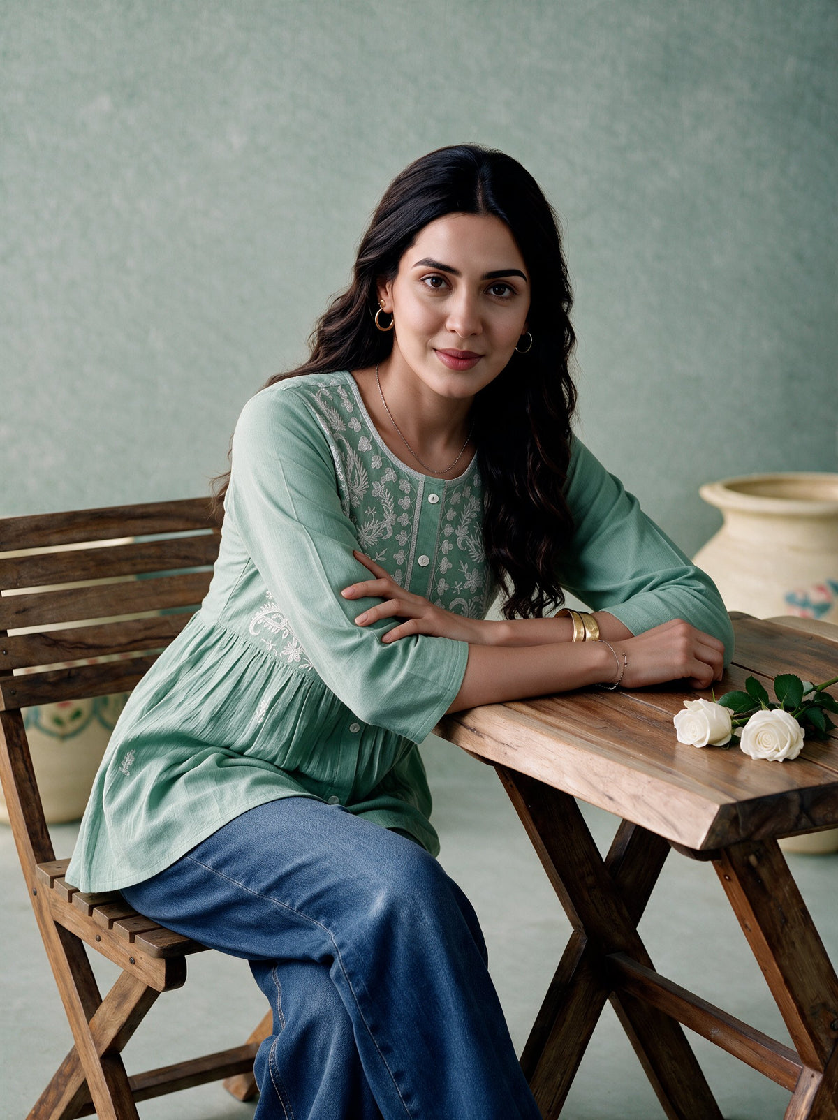 Juniper Women Sagegreen Tunic
