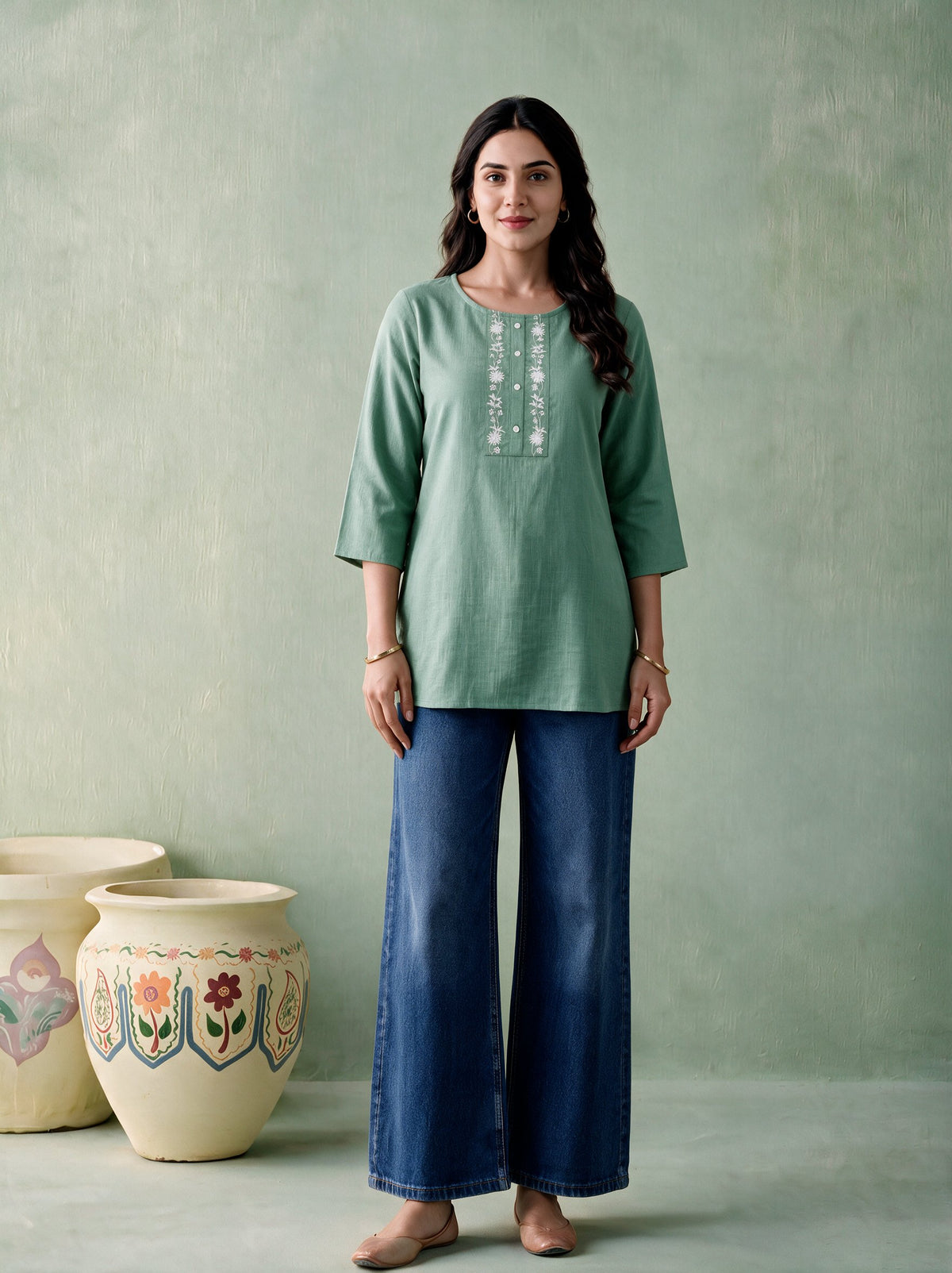 Juniper Women Sagegreen Tunic