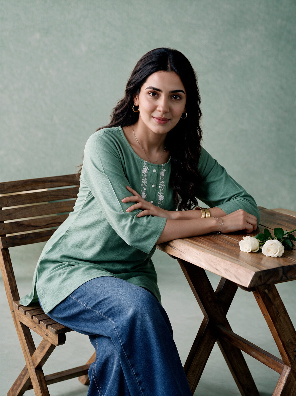 Juniper Women Sagegreen Tunic