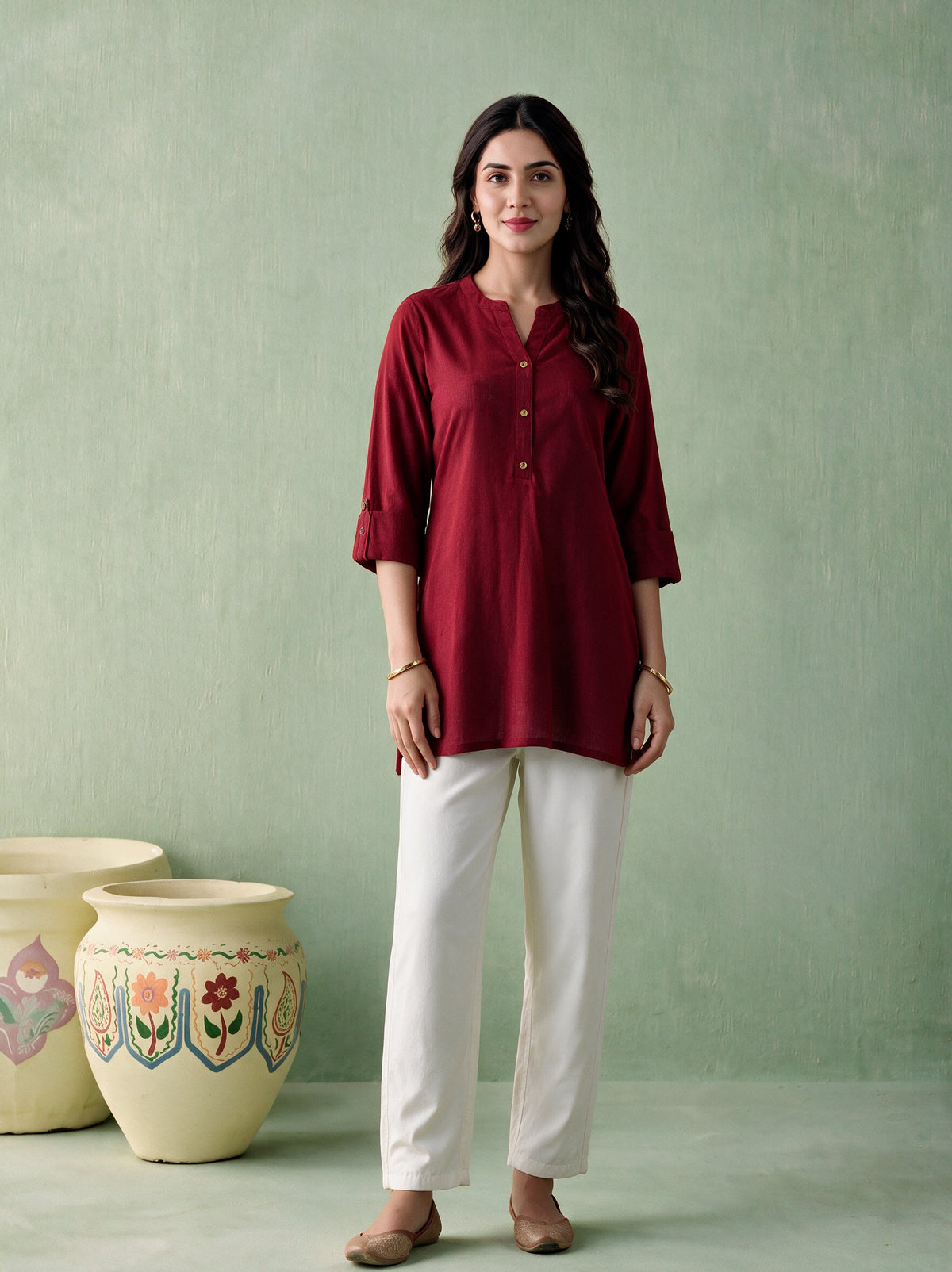 Juniper Women Maroon Tunic