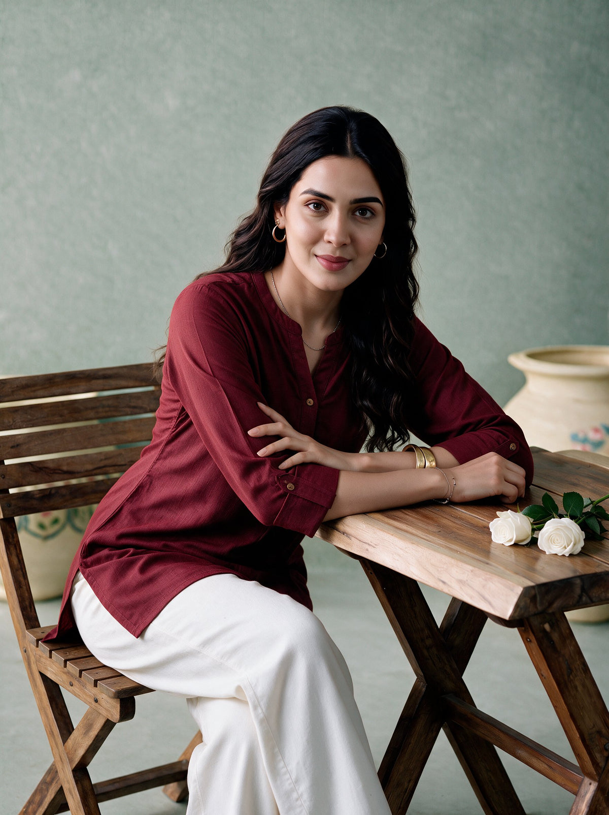 Juniper Women Maroon Tunic