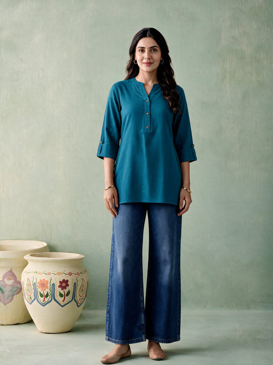 Juniper Women Turquoise Tunic