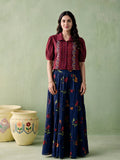Juniper Women MAROON & INDIGO TOP SKIRT
