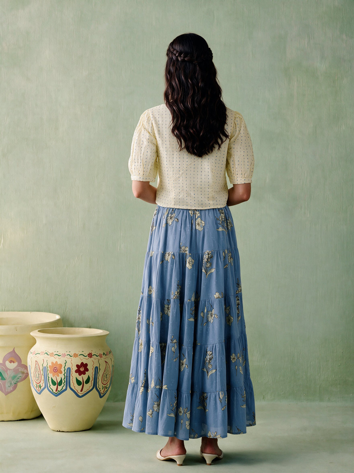 Juniper Women WHITE & BLUE TOP SKIRT