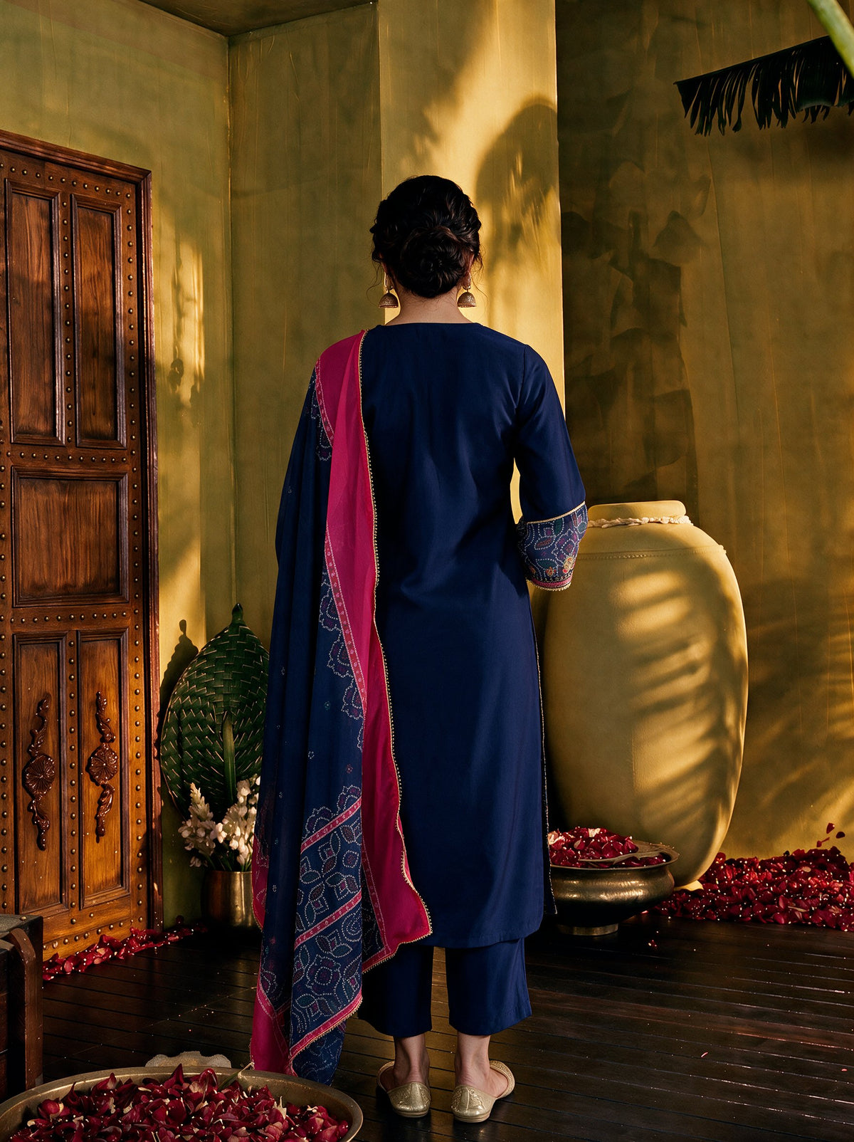 Juniper Women Blue Kurta Pant & Dupatta