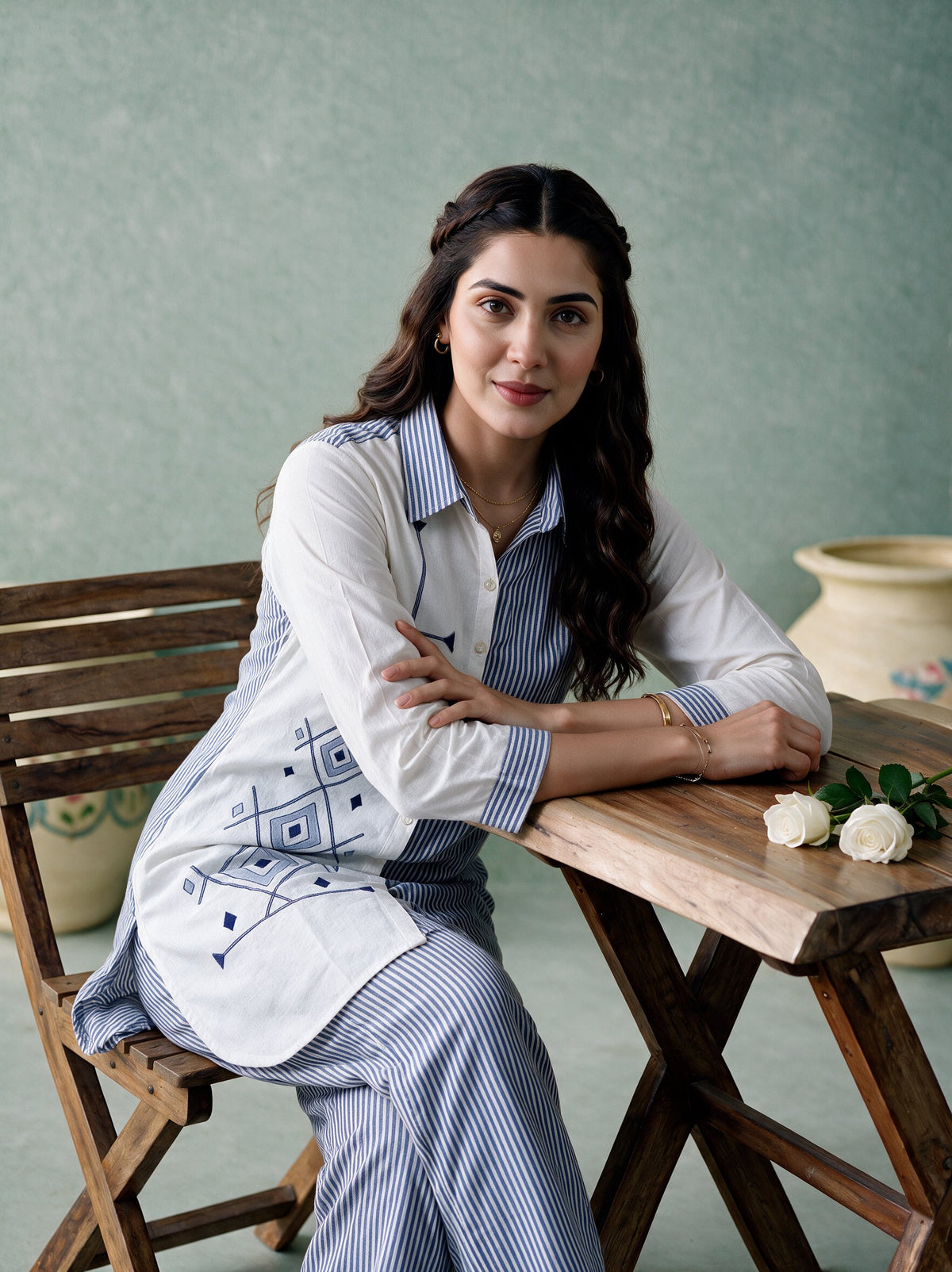 Juniper Women Navy Shirt & Pant