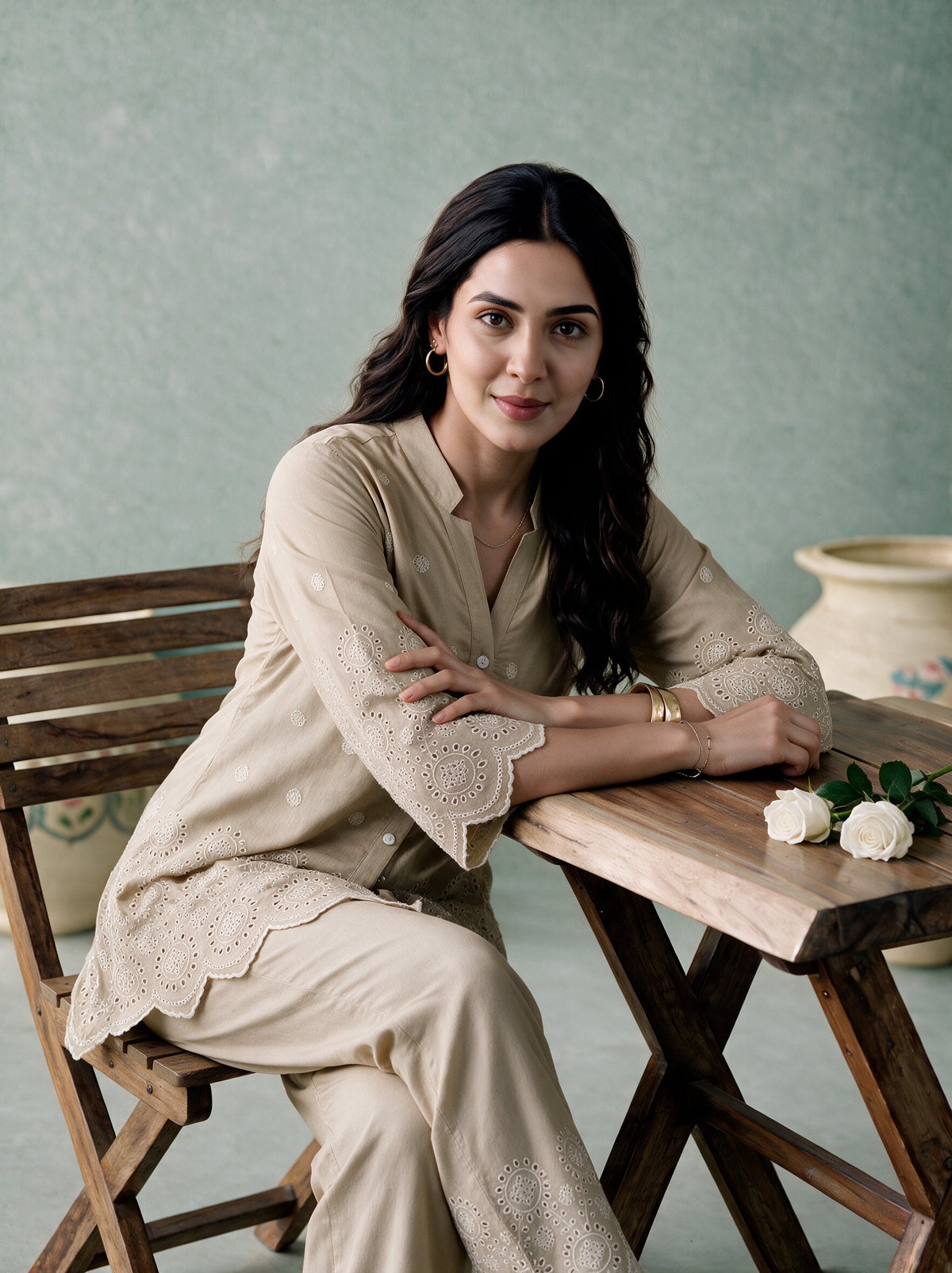Juniper Women Camel Shirt & Pant