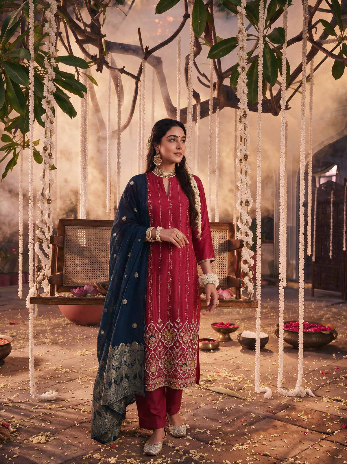 Juniper Women Cheery Kurta Pant & Dupatta