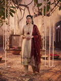 Juniper Women Ivory Kurta Pant & Dupatta