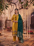 Juniper Women Mustard Kurta Pant & Dupatta