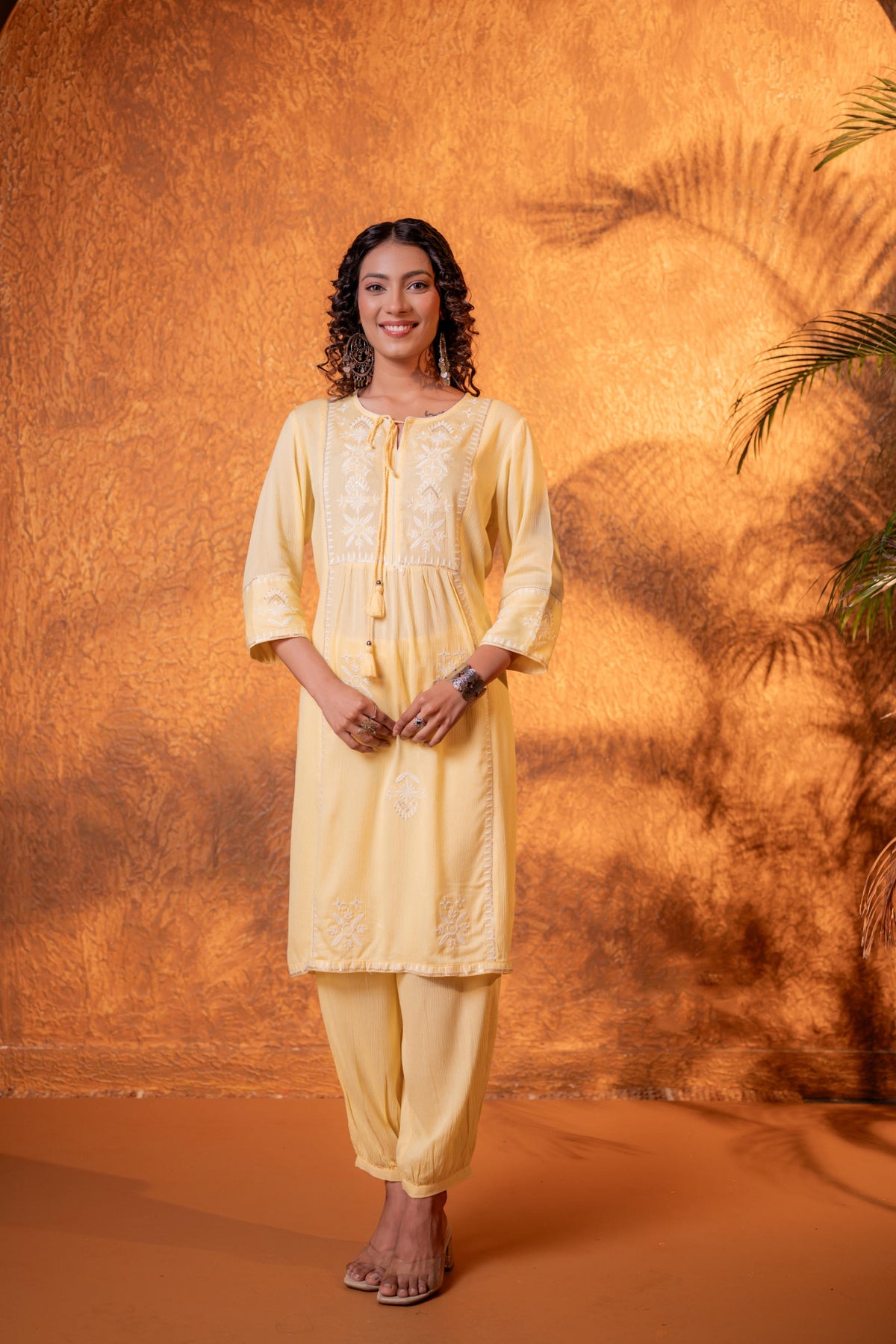 Sunshine Yellow Noor Embroidered Kurta Set