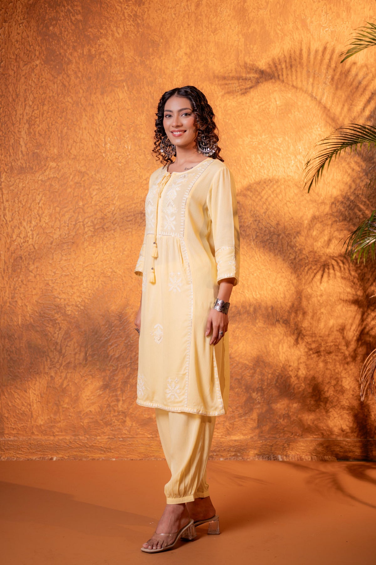 Sunshine Yellow Noor Embroidered Kurta Set